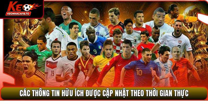 Các thông tin hữu ích được cập nhật theo thời gian thực